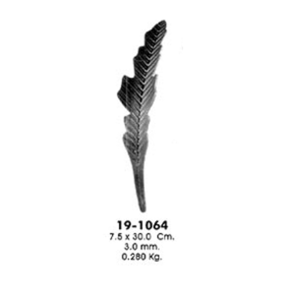 Штампованный элемент 19-1064 (7,5х30,0см, 3,0мм, 0,280кг)