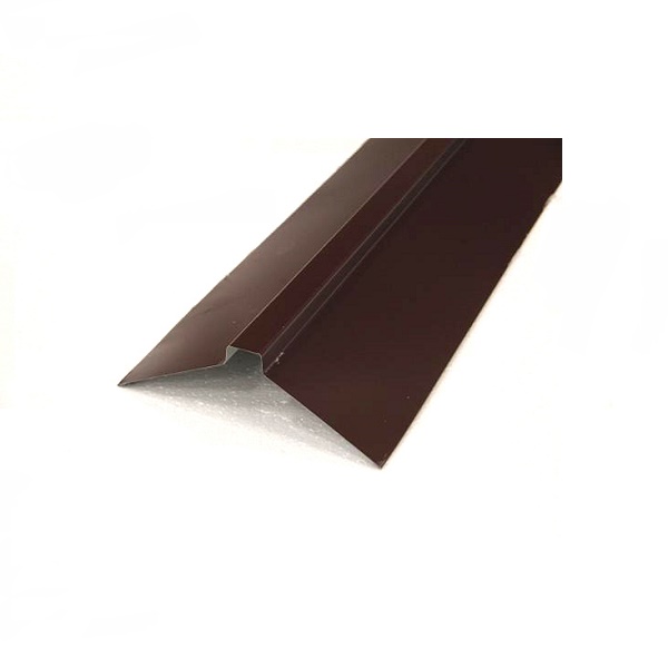 Конек к профнастилу фигурный 1630х1630х2000 мм RAL 8017 - коричневый шоколад темный