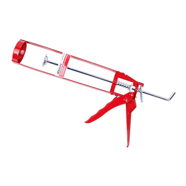 Пистолет для герметика скелетный усиленный DERZHI, шестигранный шток