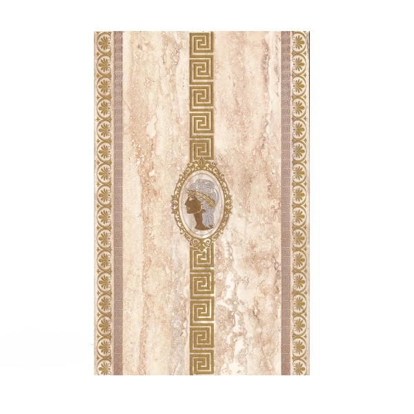 GOLDEN TILE Травертин кремовый декор-4 250х400*4мм (медальон+лабир.вертикальный)