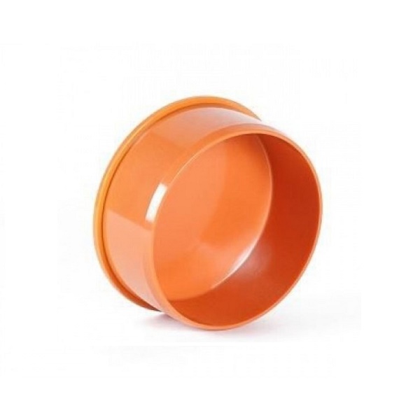 Заглушка наружная Ø110 мм оранжевая полипропилен