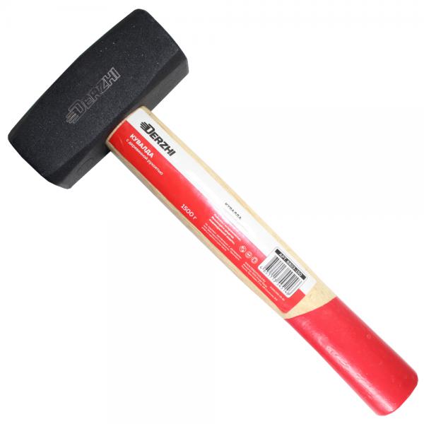 Кувалда кованая с деревянной рукояткой 1,5кг DERZHI