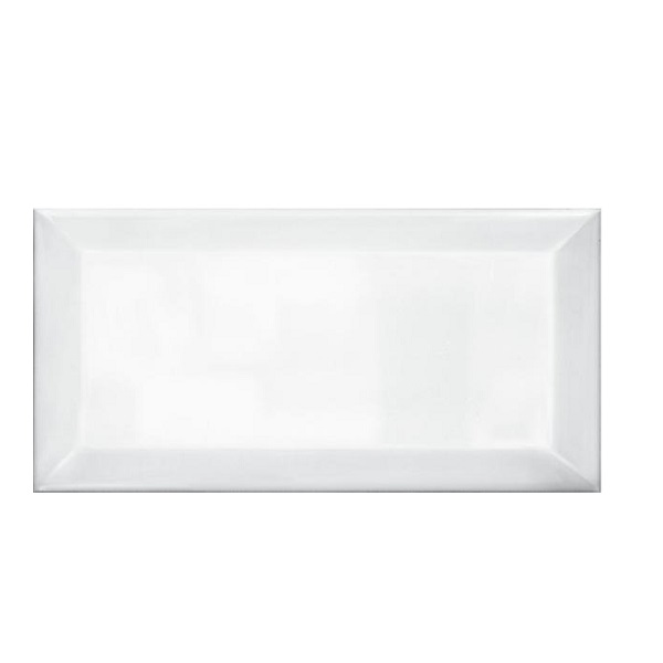 TERRACOTTA  Beveled tile плитка настенная белая 100х300 (0,03м2)