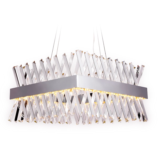 Люстра AMBRELLA LIGHT TR5315 144Вт 3000-6400K до 18кв м, хром/прозрачный