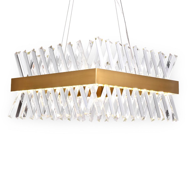 Люстра AMBRELLA LIGHT TR5318 144Вт 3000-6400K до 18кв м, золото/прозрачный