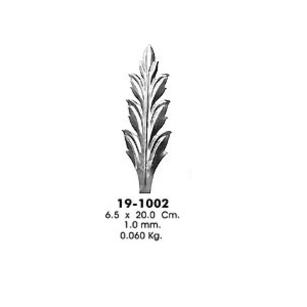 Штампованный элемент 19-1002 (6,5х20,0см, 1,0мм, 0,060кг)
