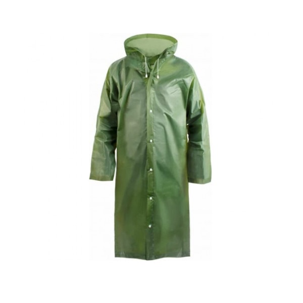 Плащ-дождевик KOMFI EVA на кнопках, 75х120 см, зеленый