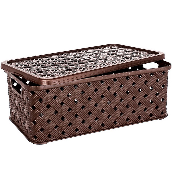 Корзина для хранения ELFPLAST Виола 6л с крышкой 