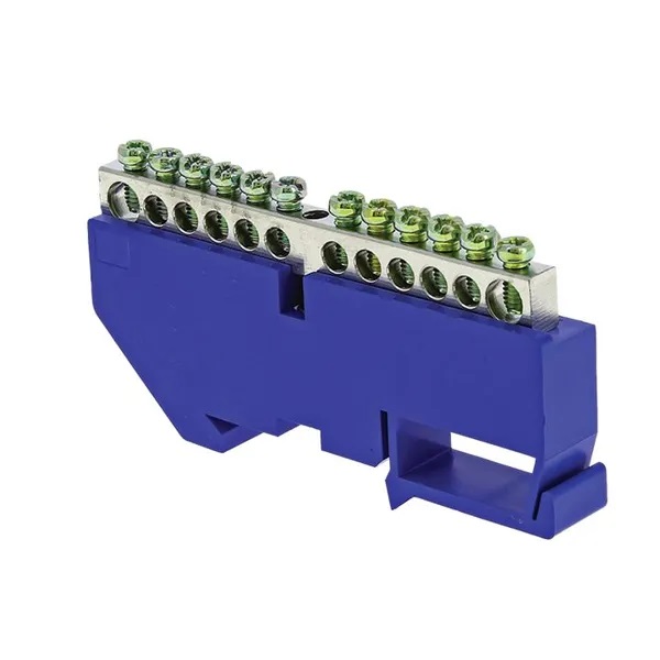 Шина нулевая на DIN-рейку EKF PROxima, цинк, 100А, 12 отверстий