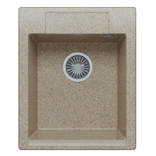 Мойка композитная врезная прямоугольная TOLERO GELCOAT Casilla-420 420х510мм, песочный