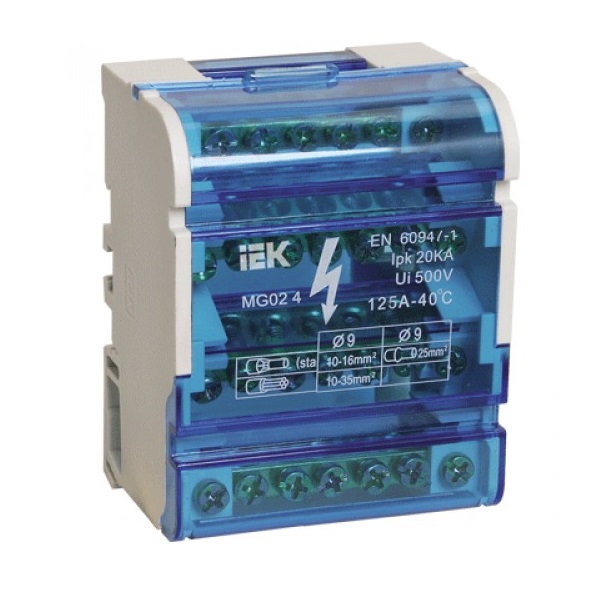 Шина 3L+PEN на DIN-рейку в корпусе IEK ШНК 4х7