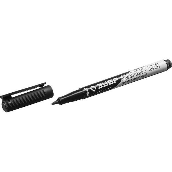 Маркер перманентный ЗУБР МП-100 черный, толщина линии 1мм