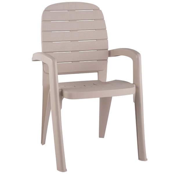 Кресло пластиковое ELLASTIK-PLAST Прованс 580x60x915мм, мокко