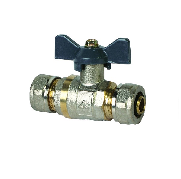 Кран шаровый с обжимным соединением 20х20