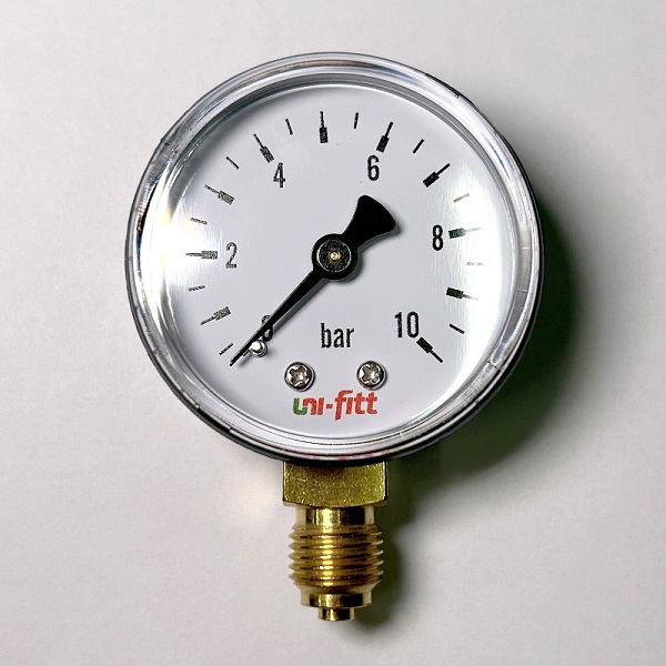 Манометр радиальный UNI-FITT 1/4", 0-10 бар