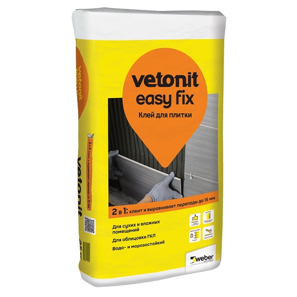 Клей для плитки VETONIT EASY FIX  25кг