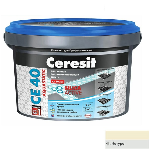 Затирка Ceresit CE-40 натура 2кг
