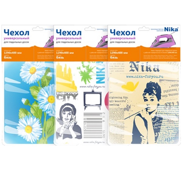 Чехол для гладильной доски NIKA, универс, бязь, 129х40см