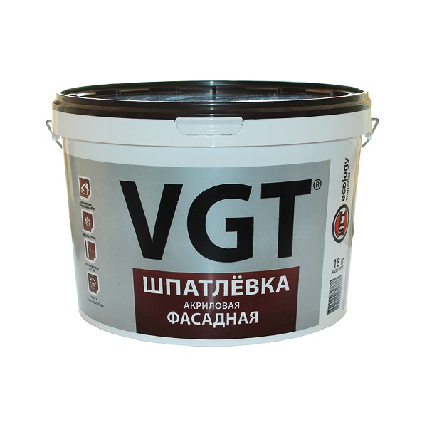 Шпатлевка VGT акриловая фасадная, 18кг