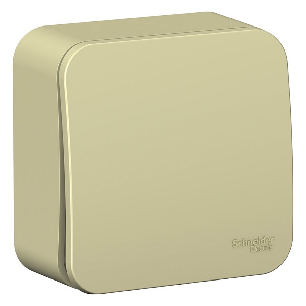 SchE BLANCA Переключатель одноклавишный, 2 напрвления, накладной, бежевый