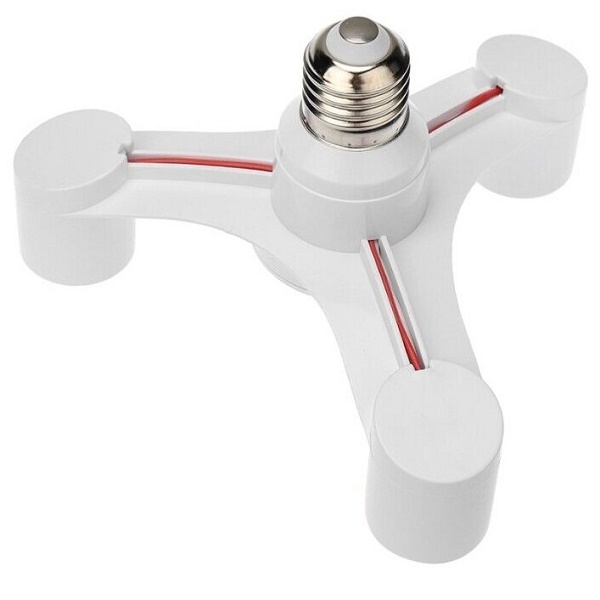 ECOLA Цокольный разветвитель E27 на 4хЕ27