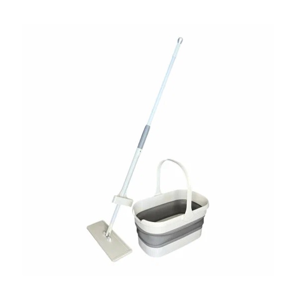 Набор для мытья полов Soft Touch Roller Mop Set швабра + складное ведро 12л