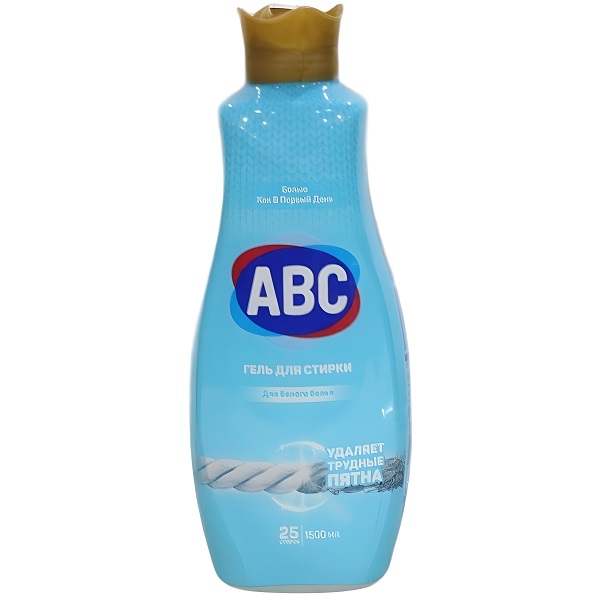 Гель для стирки ABC для белого белья, 1500мл